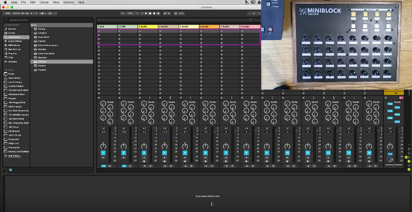 Tutorial #1 de Miniblock Controlar una sesión de Ableton Live