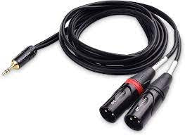 Cable Matters 3.5 mm 1/8 pulgadas TRS a 2 XLR Cable, macho a macho Aux a doble XLR Breakout Cable - 6 pies